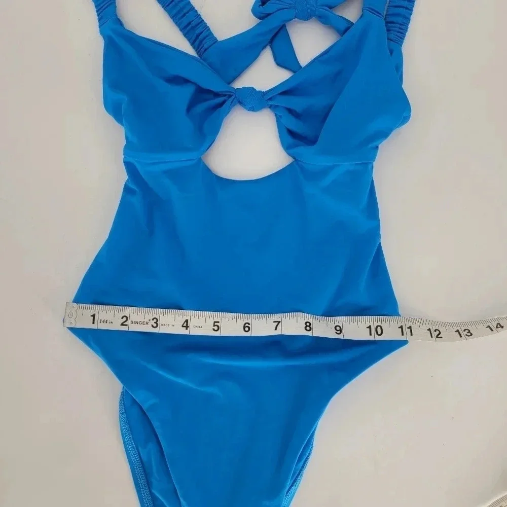 vitamin A blue one peice swimsuit small small